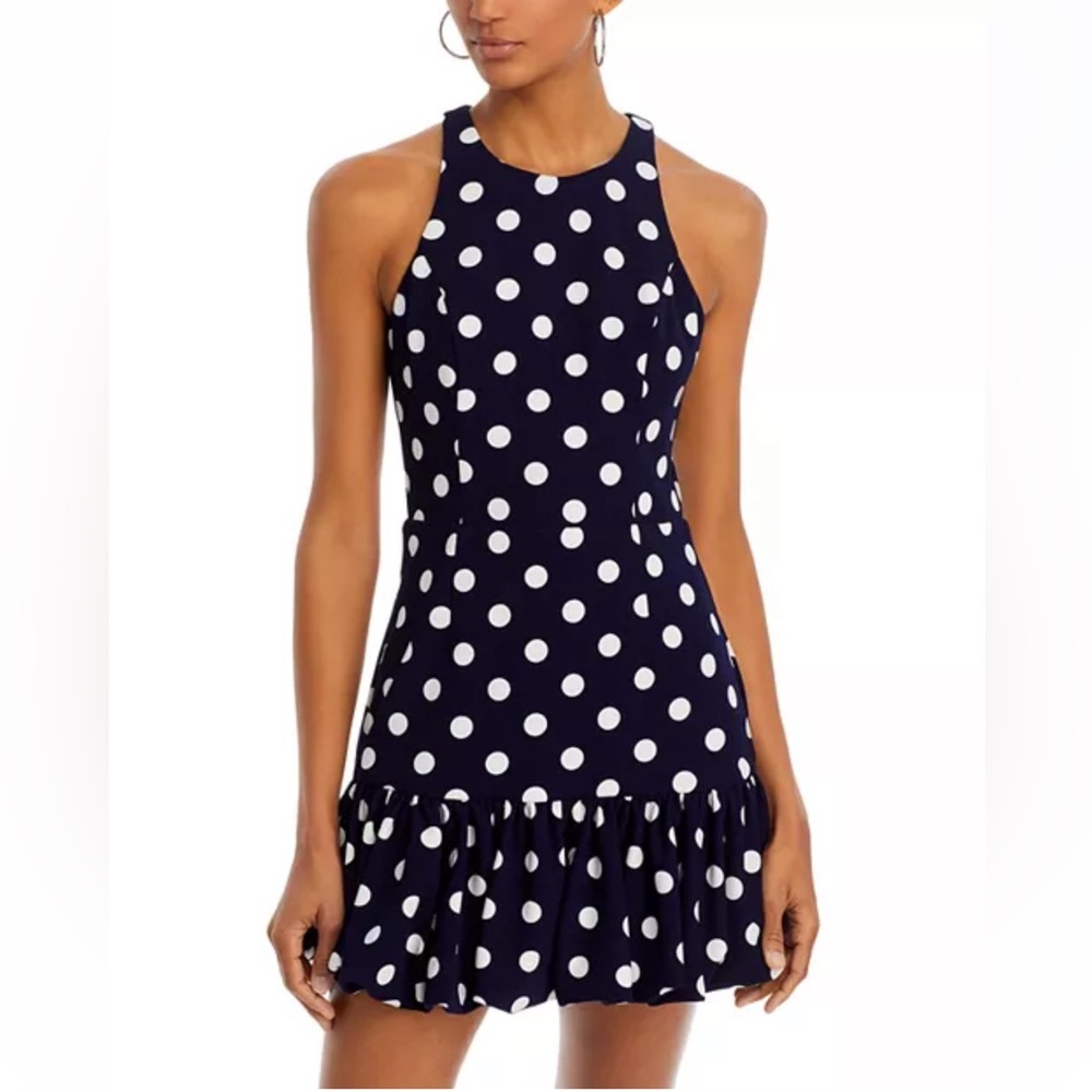 NWT AQUA Polka Dot Bubble Hem Mini Dress - Bloomingdale’s Exclusive - Size S